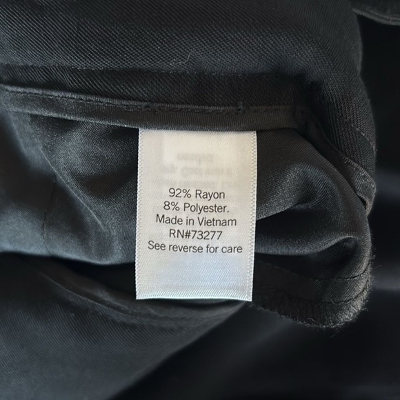 Nine West Rayon High Waist Pleated Tapered Cargo Pants in Black Size‎ Large EUC - Picture 12 of 12